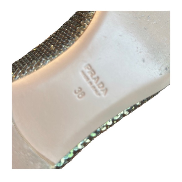 PRADA gold sequin flats, size 38 EU, VGC - Picture 8 of 14